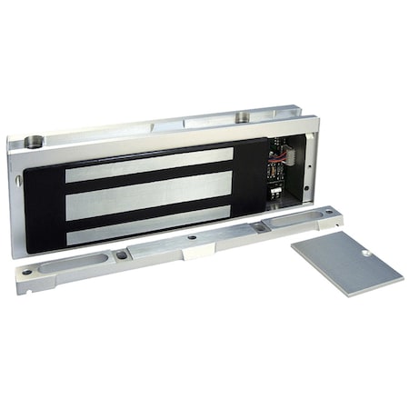 Securitron Maglock, Satin Aluminum Clear Anodized, 12VDC/24VDC, Aluminum M68D